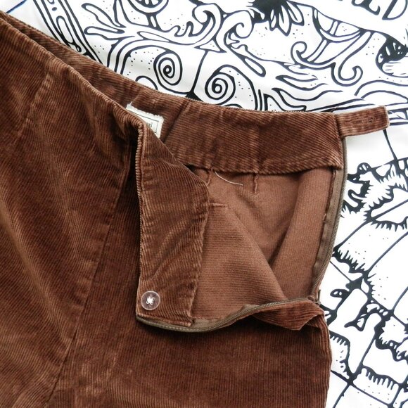L.L. Bean || Coffee Brown High Waist Straight Leg Corduroy Pants - Picture 6 of 7